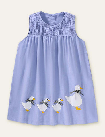 Walking Duck Appliqué Dress