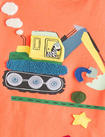 Excavator Appliqué Set