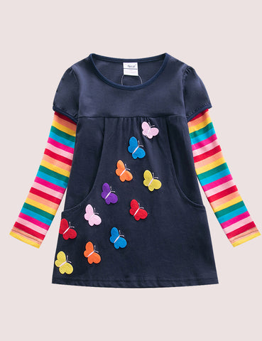 Two Pockets Rainbow Dress