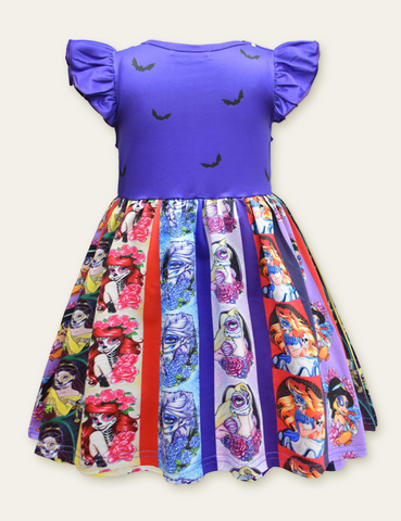 Halloween Castle Girl Printed Dress