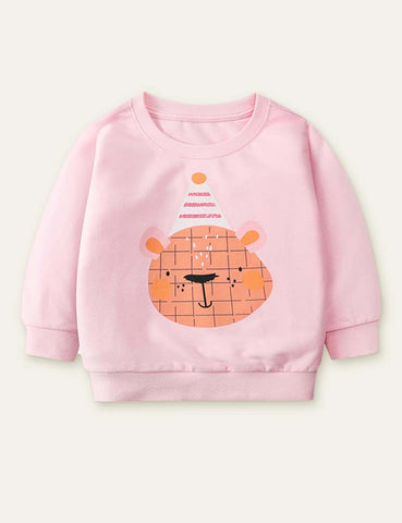 Birthday Bear Printed Sweatshirt