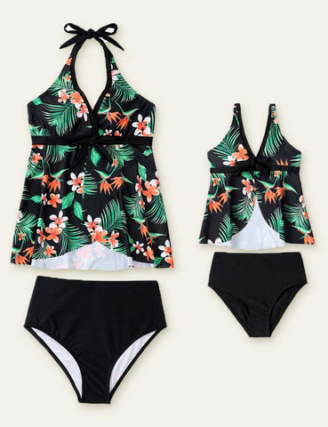 Floral Printed Family Matching Swimsuit