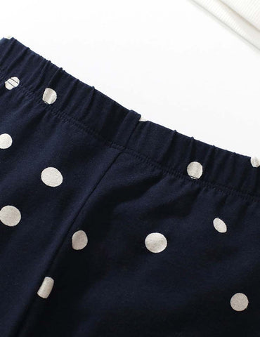 Puppy Appliqué Sweatshirt + Polka Dot Pants