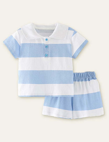 Striped Polo Set