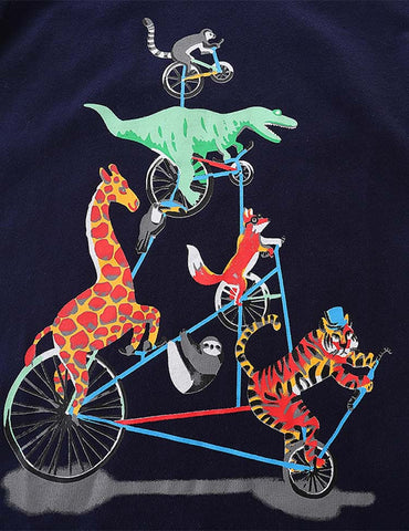 Acrobatic Animal Printed T-shirt