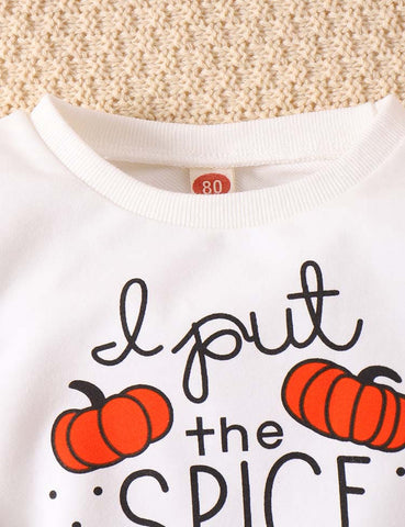 Halloween Pumpkin Letter Printed Set