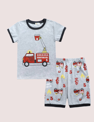 Firetruck Printed Two-Piece Suit