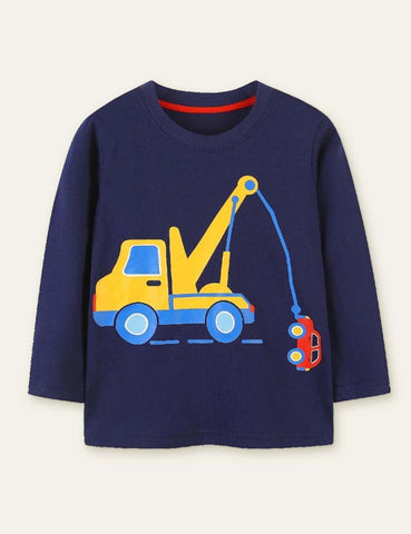 Truck Printed Long-Sleeve T-shirt