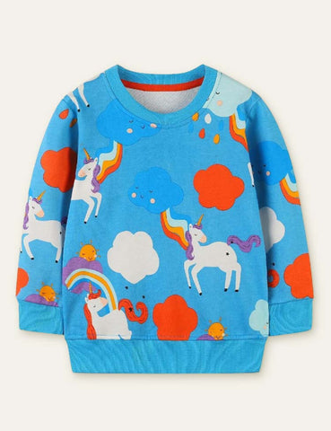 Unicorn Rainbow Printed Sweatshirt