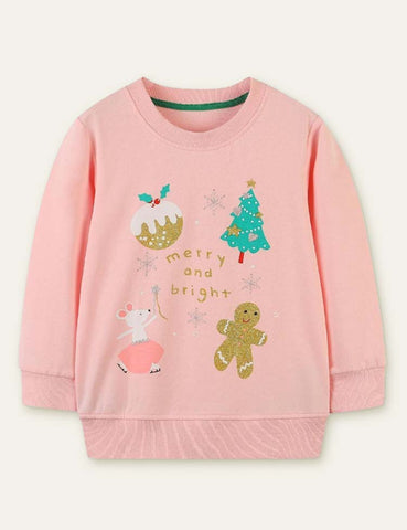 Christmas Tree Mouse Printed Sweatshirt