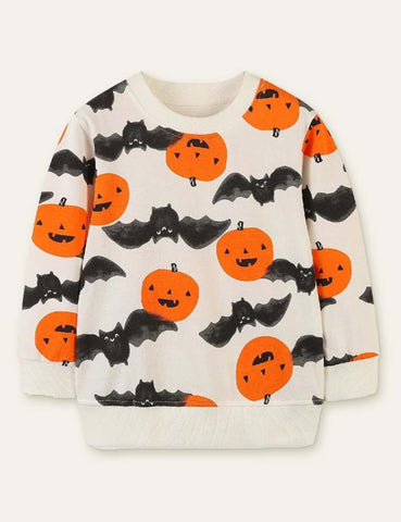 Clearance Sale -Halloween Pumpkin Printed Sweatshirt