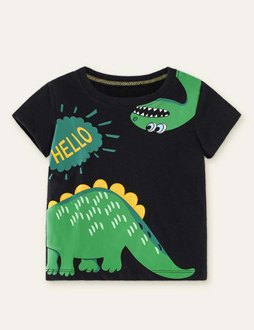 Funny Dinosaur Printed T-shirt