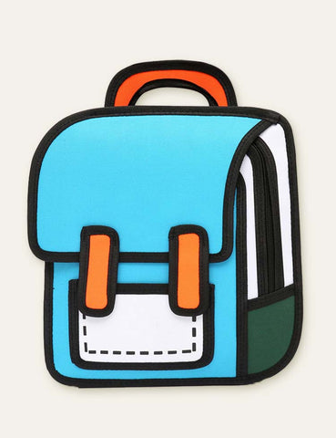 Comic Colorful Schoolbag Backpack