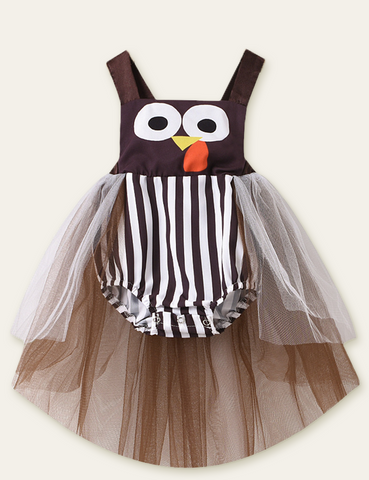 Halloween Smiley Striped Printed Dress