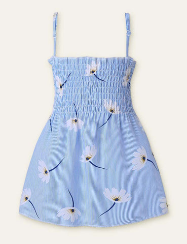 Dandelion Printed Spaghetti Strap Dress