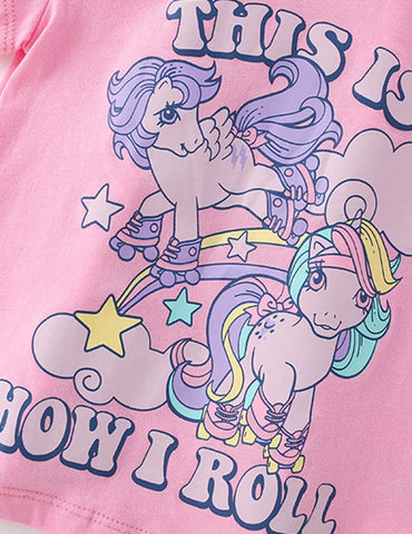 Unicorn Cartoon Printed T-shirt