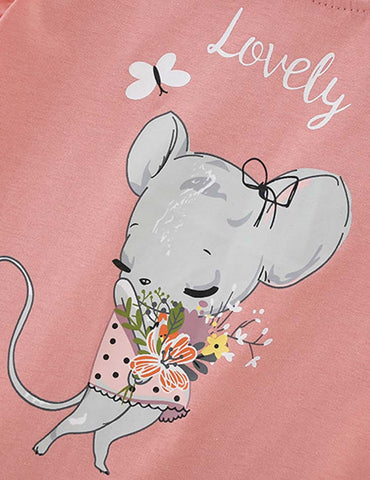 Lovely Mouse Printed T-shirt