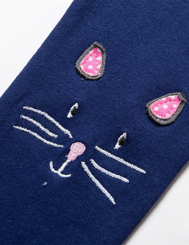 Kitten Embroidered Leggings