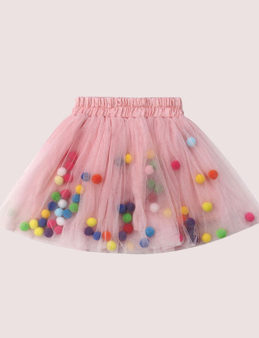 Pom Pom Mesh Skirt