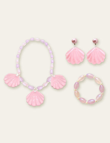 Shell Mermaid Necklace and Earrings Set