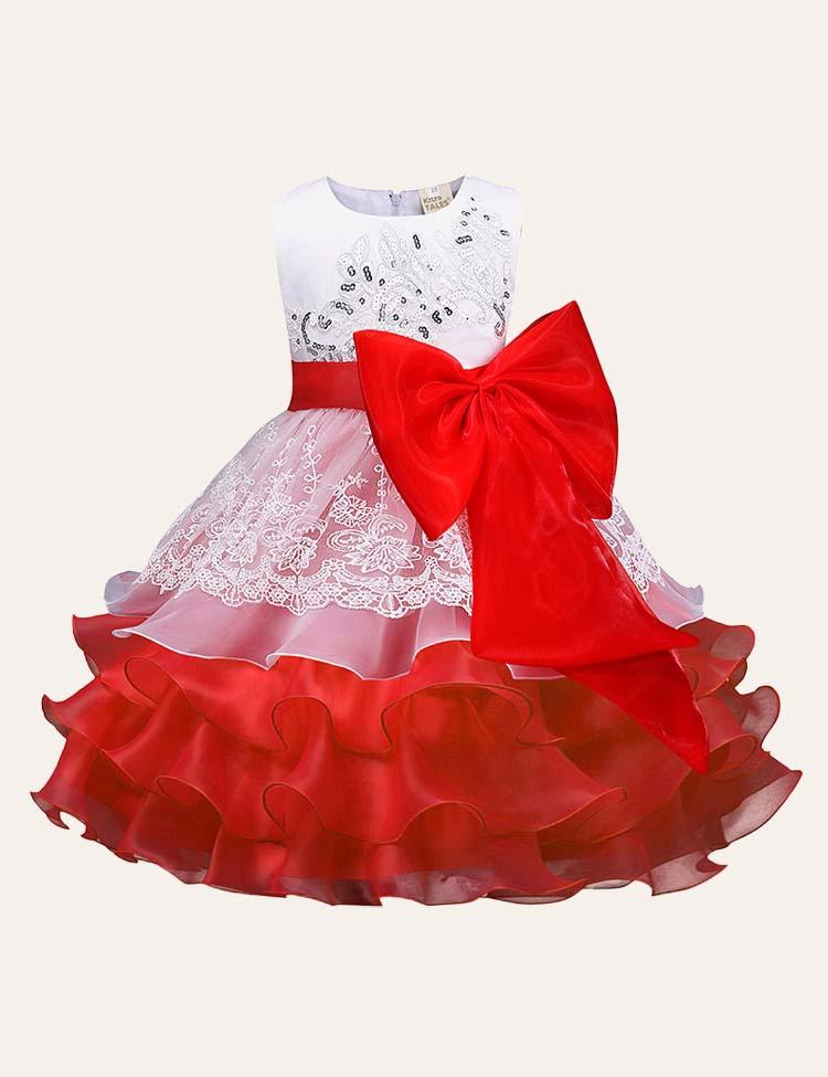 Bow Floral Party Dress - CCMOM