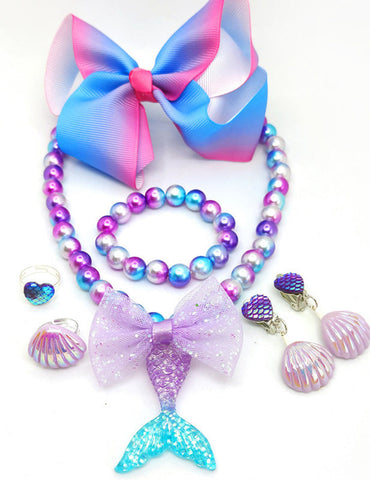 Undersea Mermaid Shell Necklace Accessories Set