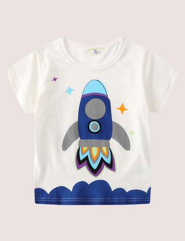 Rocket Print Short Sleeve