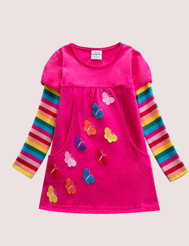 Two Pockets Rainbow Dress