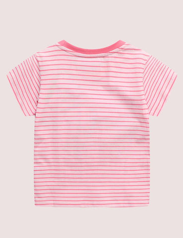 Rainbow Unicorn Striped T-shirt