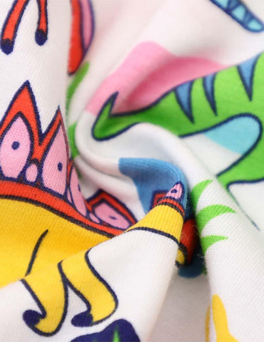 Rainbow Dinosaur Print Dress - CCMOM