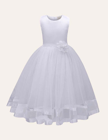 Flower Mesh Party Dress - CCMOM