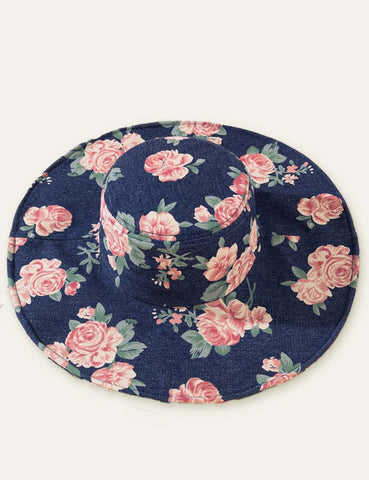 Floral Print Holiday Hat