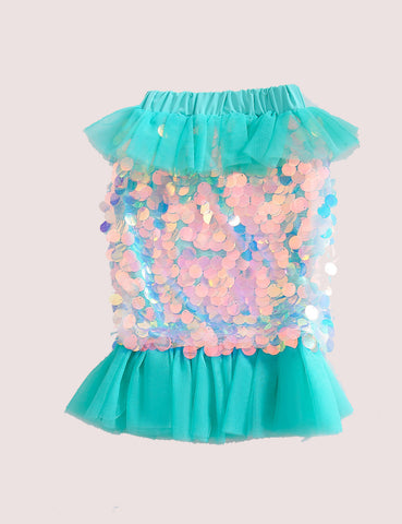 Mermaid Mesh Sequins Skirt