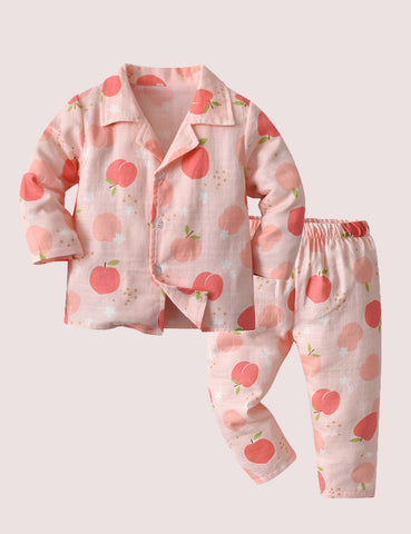 Cartoon Full Print Pajamas Suit