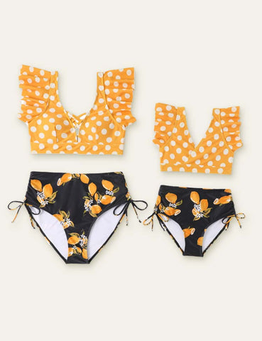 Floral Printed Family Matching Swimsuit