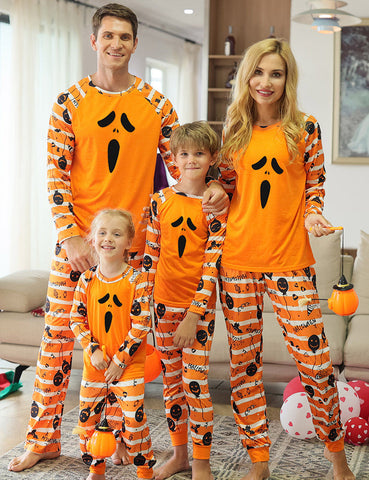 Halloween Balloon Printed Family Matching Pajamas