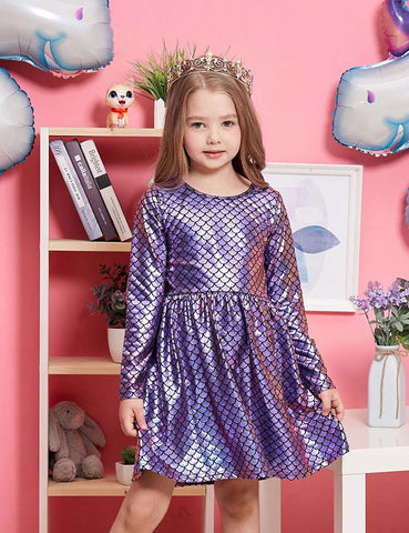 Mermaid Long Sleeve Party Dress