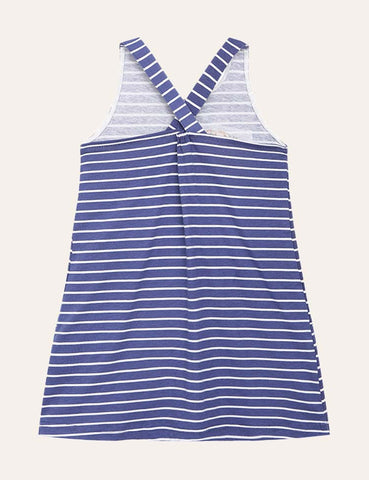 Animal Appliqué Striped Dress