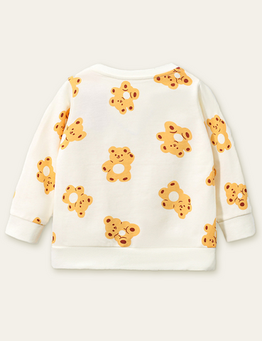 Cute Bear Printed Sweatshirt