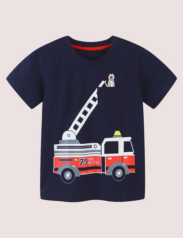 Funny Fire Truck T-shirt