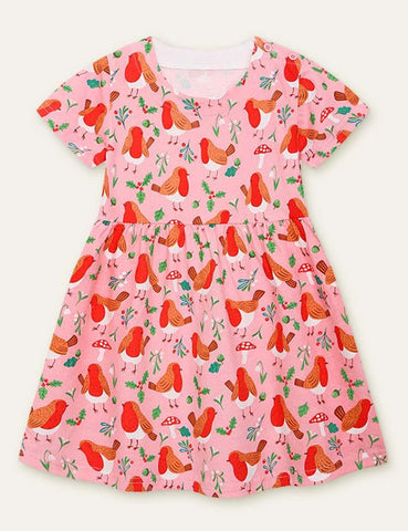 Bird Cartoon Dress - CCMOM