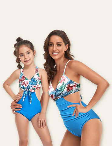 Travel Printed Family Matching Swimsuit