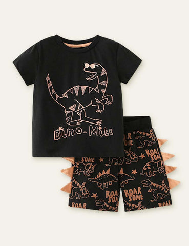 Dinosaur Printed Set