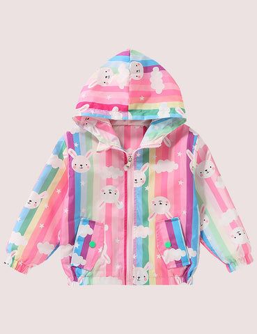 Full Print Rainbow Shell Jacket