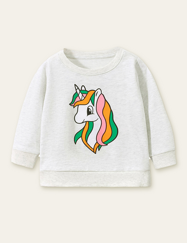 Unicorn Print Sweatshirt