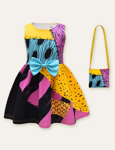 Halloween Bow Party Dress + Crossbody Bag