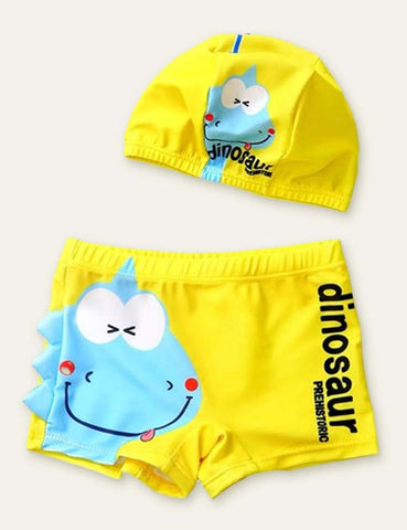 Animal Swimming Shorts + Swimming Cap