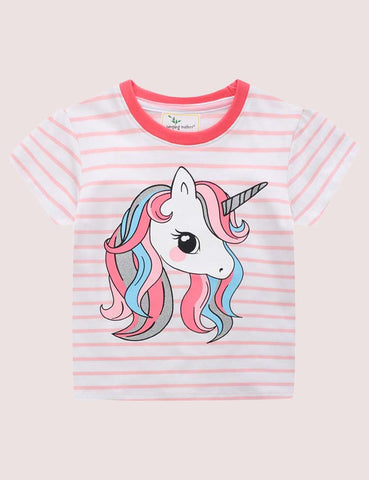 Unicorn Striped Short Sleeve