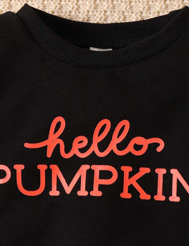 Halloween Pumpkin Letter Printed Set