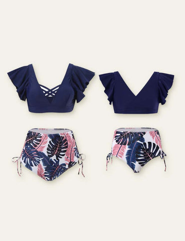 Floral Printed Family Matching Swimsuit